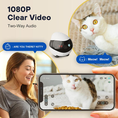 Enabot Ebo SE Pet Camera & Home Security, Movable Indoor WiFi Cam with 1080P Video, Two-Way Audio, Night Vision, Self-Charging Wireless Camera for Pets, Babies & Elders