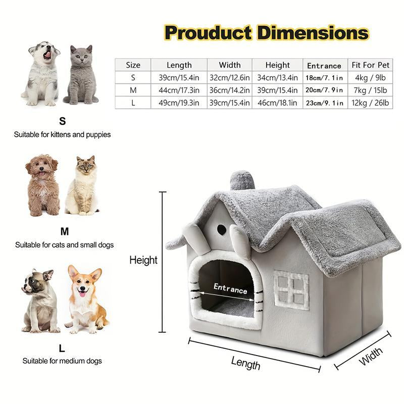 Durable Summer Cat Carrier, House Shaped Pet Bed, Double-Top Removable and Washable Dog House, Winter Warm Pet Tent, Cat Products, Pet Products, Cruel Summer, Cat Patio