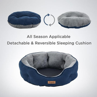 Anyask Dog and Cat Bed Waterproof Dog Sofa Beds, Medium Supportive Foam, Pet Couch Bed with Removable Washable Cover Waterproof Lining and Slip-Resistant Bottom