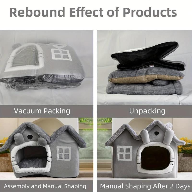 Durable Summer Cat Carrier, House Shaped Pet Bed, Double-Top Removable and Washable Dog House, Winter Warm Pet Tent, Cat Products, Pet Products, Cruel Summer, Cat Patio