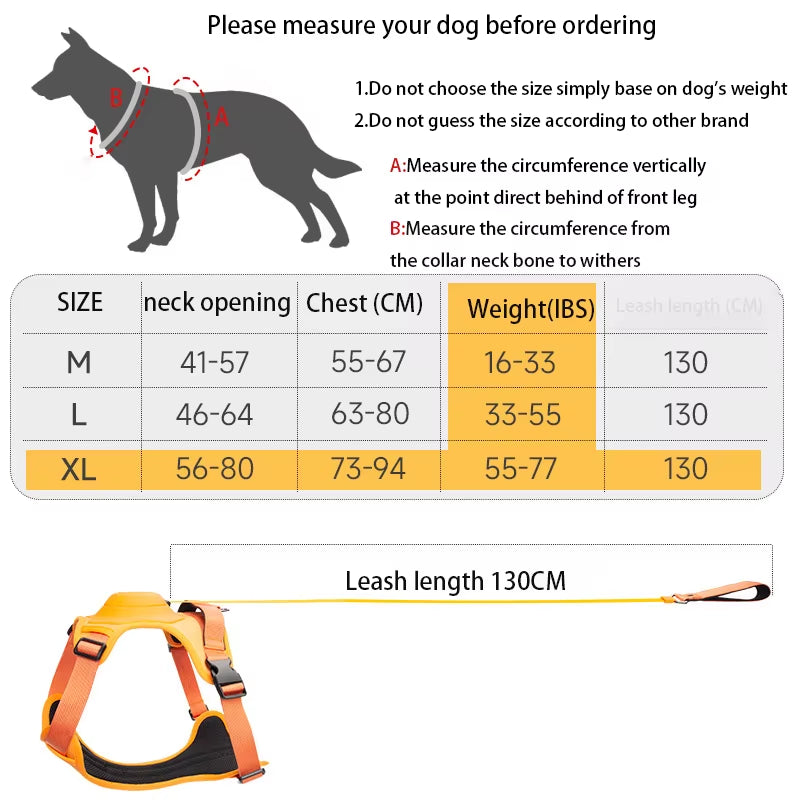 Dog Collar Harness for Medium Large Dogs Explosion-Proof Punch Breathable Adjustable Pet Harness Vest Outdoor Outdoor Training