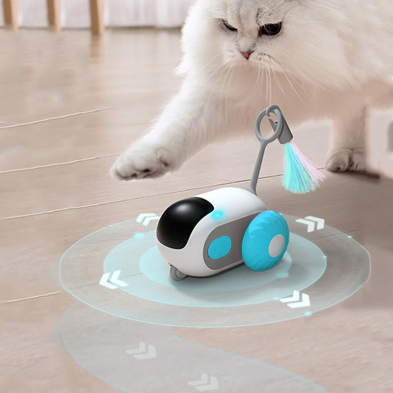 Intelligent Sports Car Design Cat Toy, Remote Control Electric Toy, Summer Interactive Feather Cat Stick, Cat Toy for Entertainment