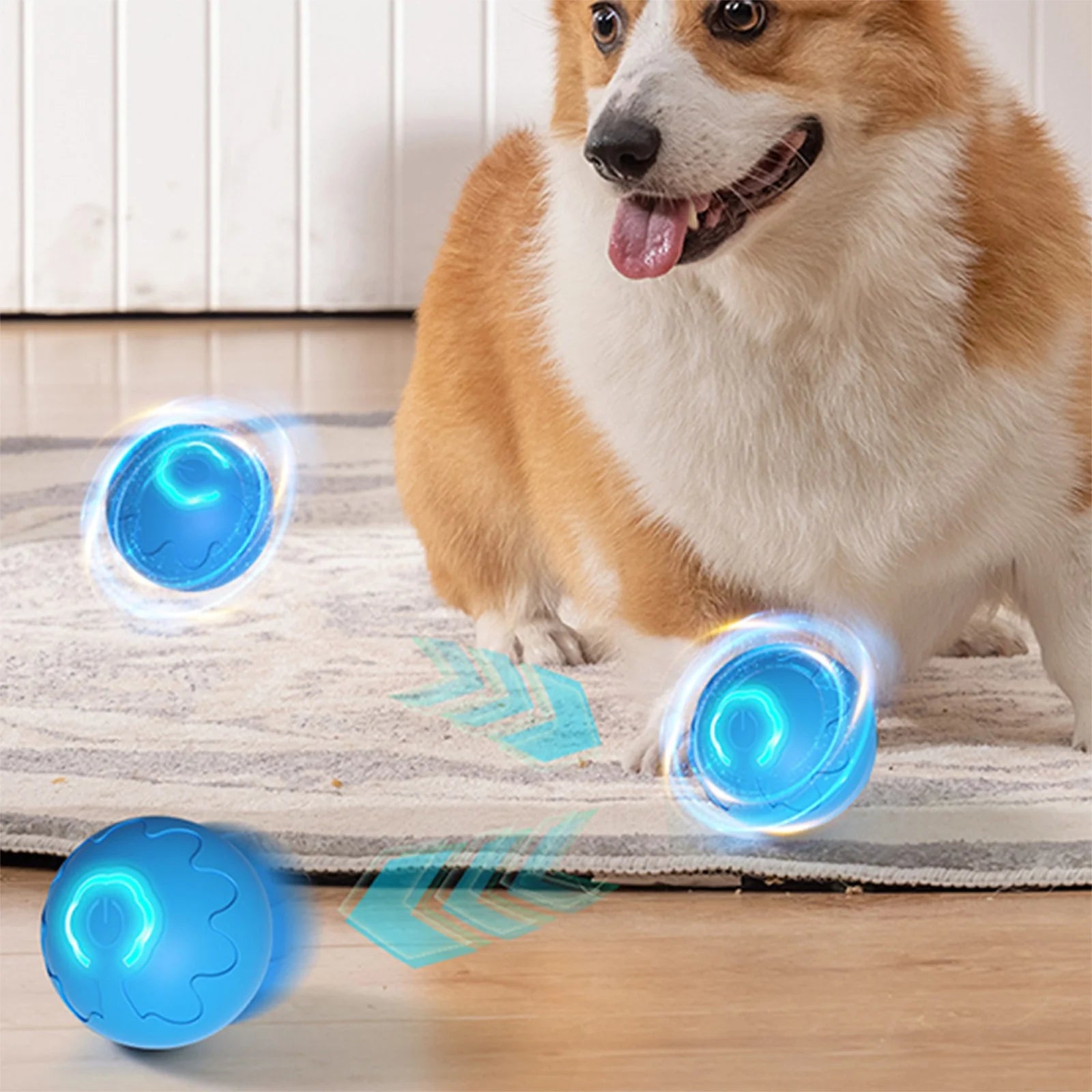 Automatic Smart Teasing Dog Ball for Large Dogs, Gravity Jumping & Electric Charging Interactive Pet Toy