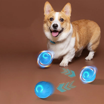 Automatic Smart Teasing Dog Ball for Large Dogs, Gravity Jumping & Electric Charging Interactive Pet Toy