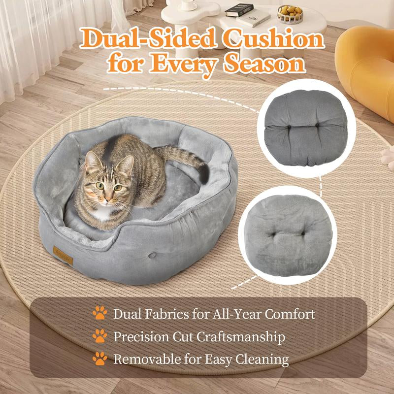 Anyask Dog and Cat Bed Waterproof Dog Sofa Beds, Medium Supportive Foam, Pet Couch Bed with Removable Washable Cover Waterproof Lining and Slip-Resistant Bottom