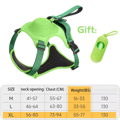 Dog Collar Harness for Medium Large Dogs Explosion-Proof Punch Breathable Adjustable Pet Harness Vest Outdoor Outdoor Training