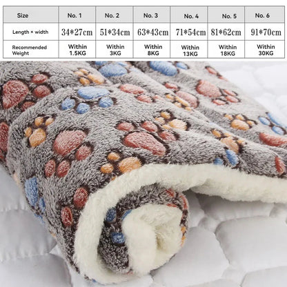 Soft Flannel Pet Mat Dog Bed Winter Thicken Warm Cat Dog Blanket Puppy Sleeping Cover Towel Cushion for Small Medium Large Dogs