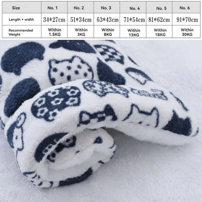 Soft Flannel Pet Mat Dog Bed Winter Thicken Warm Cat Dog Blanket Puppy Sleeping Cover Towel Cushion for Small Medium Large Dogs