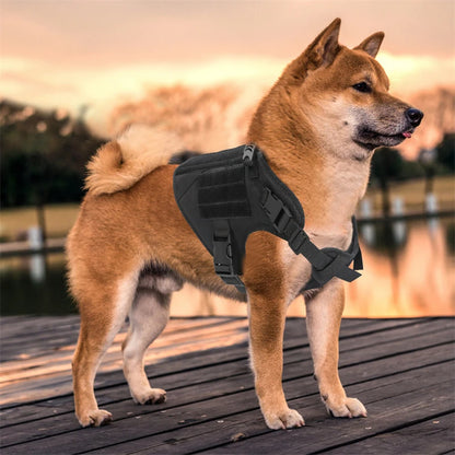 Tactical Dog Harness Military Training K9 Padded Quick Release Vest Pet Training Dog Harness for Set Small Medium Large Dogs