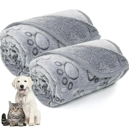 Pet Blanket Soft Fluffy Cute Cartoon Pattern Mat Pet Bed Dog Blanket Warm and Comfortable Blanket Suitable for Cats and Dogs