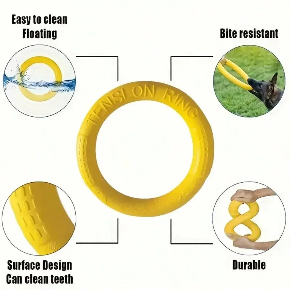 Dog Toys Pet Flying Disk Training Ring Puller Anti-Bite Floating Interactive Supplies Dog Toys Aggressive Chewing Toy