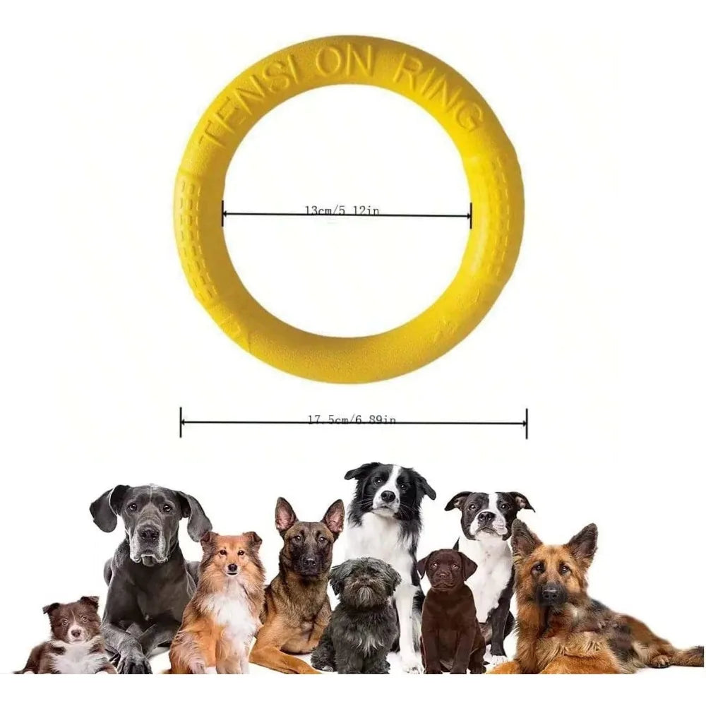 Dog Toys Pet Flying Disk Training Ring Puller Anti-Bite Floating Interactive Supplies Dog Toys Aggressive Chewing Toy