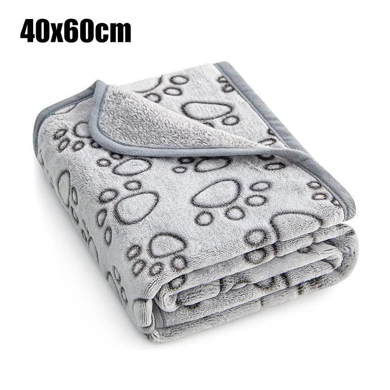 Pet Blanket Soft Fluffy Cute Cartoon Pattern Mat Pet Bed Dog Blanket Warm and Comfortable Blanket Suitable for Cats and Dogs