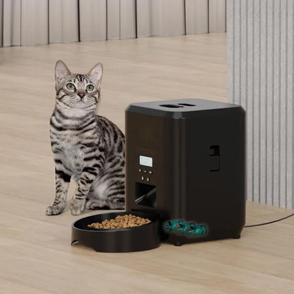 Automatic Smart Pet Feeder for Cats and Dogs - Timed Slow Feeding Machine with Quantitative Food Dispenser