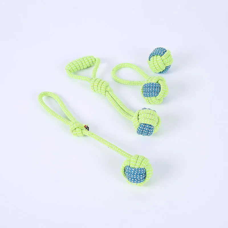 nteractive Pet Dog Toys – Cotton Rope & Mini Ball Chew Toy for Small & Large Dogs, Puppy Toothbrush Accessories