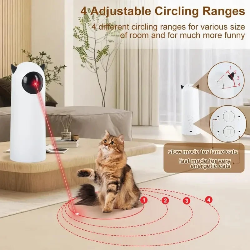 Teaser Cat Laser Toy Automatic Laser Cat Toys Real Random Trajectory Interactive Cat Toys for Cats Electric Fun Indoor Cat Toy