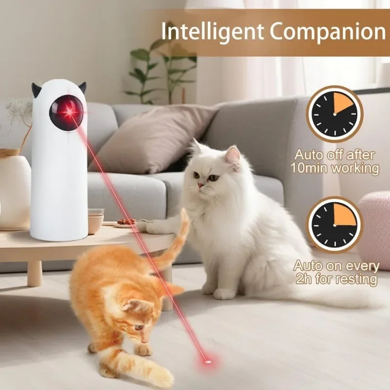 Teaser Cat Laser Toy Automatic Laser Cat Toys Real Random Trajectory Interactive Cat Toys for Cats Electric Fun Indoor Cat Toy