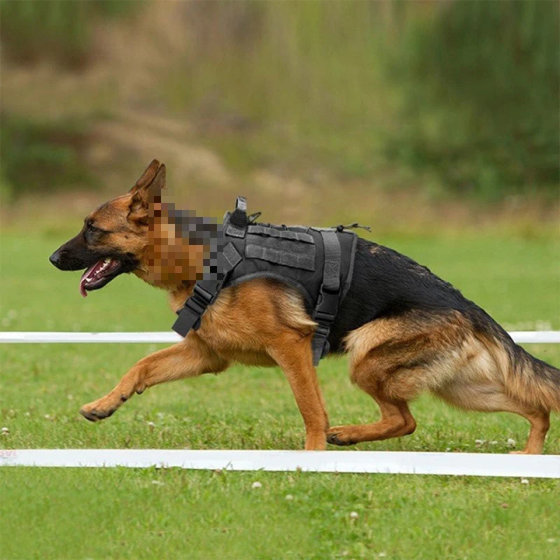 Tactical Dog Harness Military Training K9 Padded Quick Release Vest Pet Training Dog Harness for Set Small Medium Large Dogs