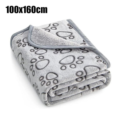 Pet Blanket Soft Fluffy Cute Cartoon Pattern Mat Pet Bed Dog Blanket Warm and Comfortable Blanket Suitable for Cats and Dogs