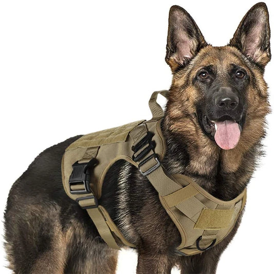 Tactical Dog Harness Military Training K9 Padded Quick Release Vest Pet Training Dog Harness for Set Small Medium Large Dogs