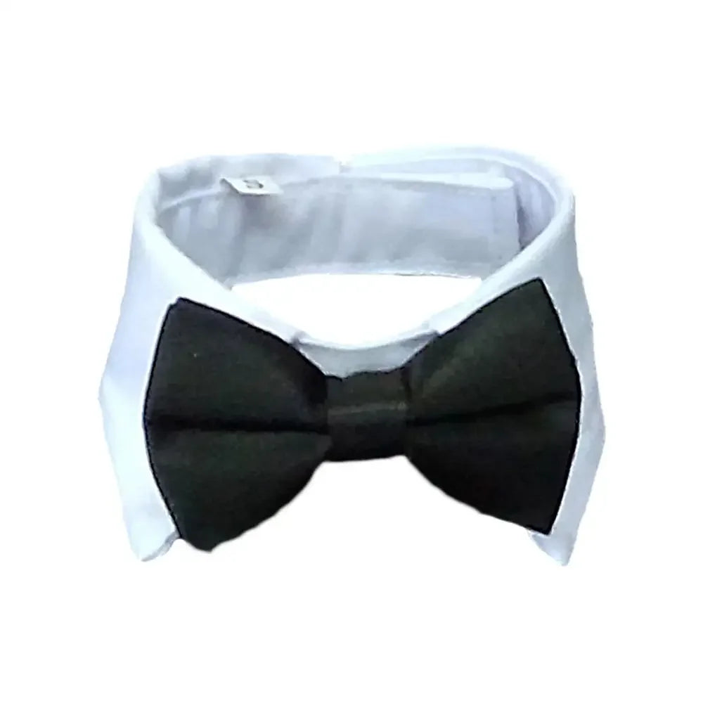 Adjustable Dog & Cat Bow Tie Collar – Pet Costume Necktie for Small Dogs & Puppies, Grooming Accessory