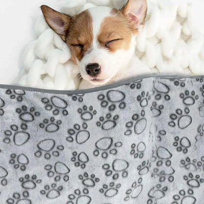 Pet Blanket Soft Fluffy Cute Cartoon Pattern Mat Pet Bed Dog Blanket Warm and Comfortable Blanket Suitable for Cats and Dogs