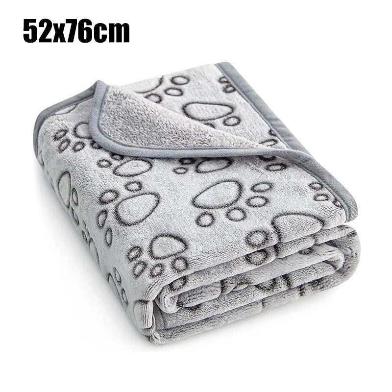 Pet Blanket Soft Fluffy Cute Cartoon Pattern Mat Pet Bed Dog Blanket Warm and Comfortable Blanket Suitable for Cats and Dogs