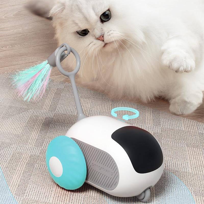 Intelligent Sports Car Design Cat Toy, Remote Control Electric Toy, Summer Interactive Feather Cat Stick, Cat Toy for Entertainment