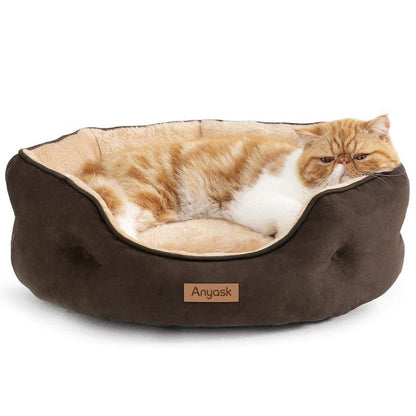 Anyask Dog and Cat Bed Waterproof Dog Sofa Beds, Medium Supportive Foam, Pet Couch Bed with Removable Washable Cover Waterproof Lining and Slip-Resistant Bottom