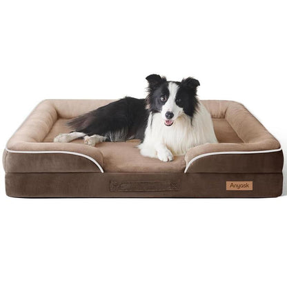 Anyask Dog and Cat Bed Waterproof Dog Sofa Beds, Medium Supportive Foam, Pet Couch Bed with Removable Washable Cover Waterproof Lining and Slip-Resistant Bottom