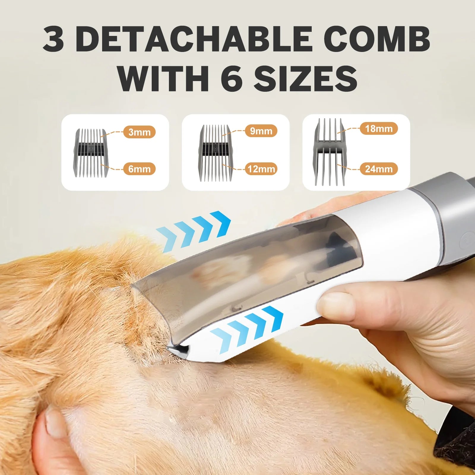 2L Dog Grooming Kit with Vacuum, Clippers, and Brush - 4-in-1 Low Noise Pet Hair Removal Tool for Dogs and Cats