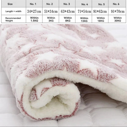 Soft Flannel Pet Mat Dog Bed Winter Thicken Warm Cat Dog Blanket Puppy Sleeping Cover Towel Cushion for Small Medium Large Dogs